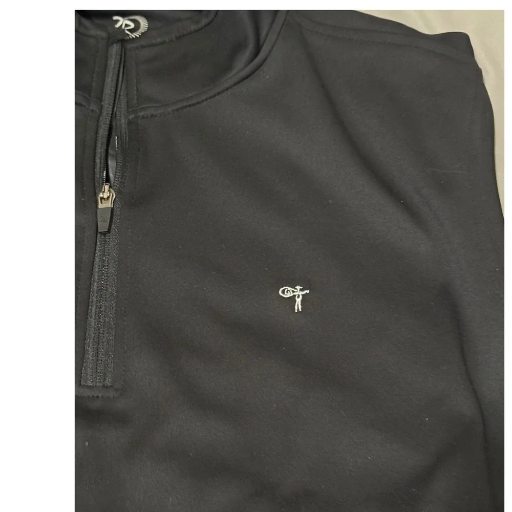 Zero‎ Restriction Tour Series Mens XL Black Quarter Zip Golf Vest Pullover